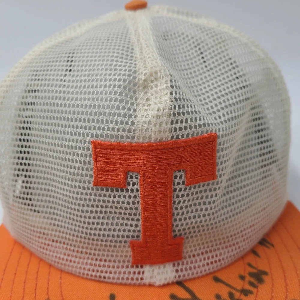Vtg Tennessee Volunteers Hat Snapback Full Mesh Bill Dance Signed‎ Autographed